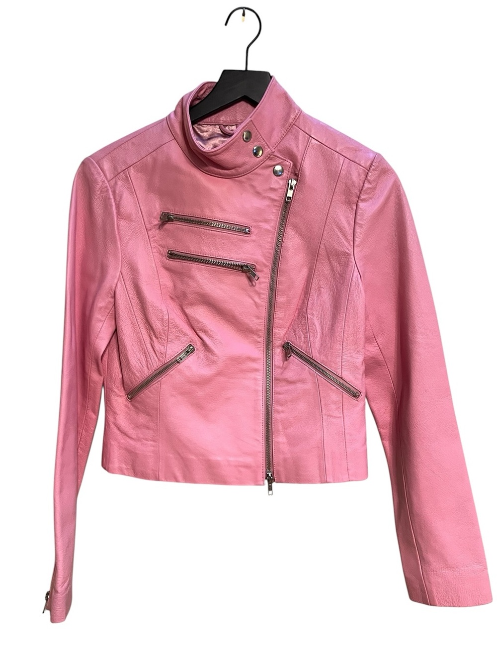 Oxyho Pink Moto Leather Jacket size medium